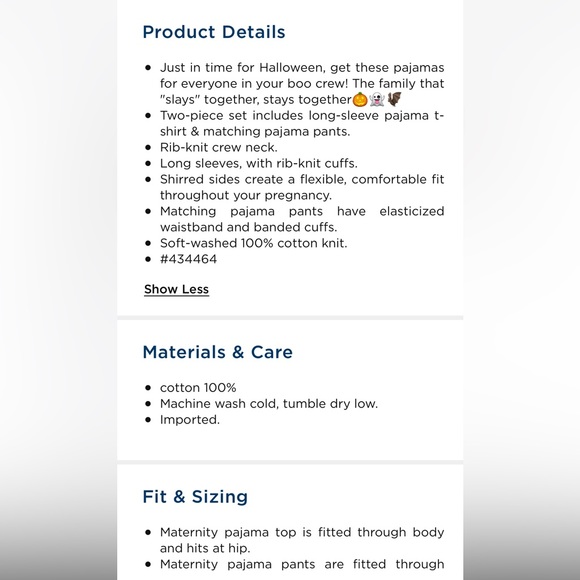 Maternity fall pajama set - Picture 4 of 4